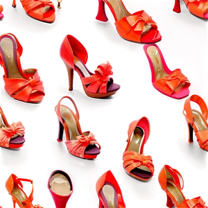 Classy Coral Heels Png Vci37 PNG Image