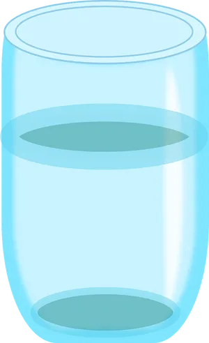 Clear Glass Half Fullof Water PNG Image