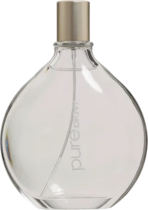 Clear Round Perfume Bottle PNG Image