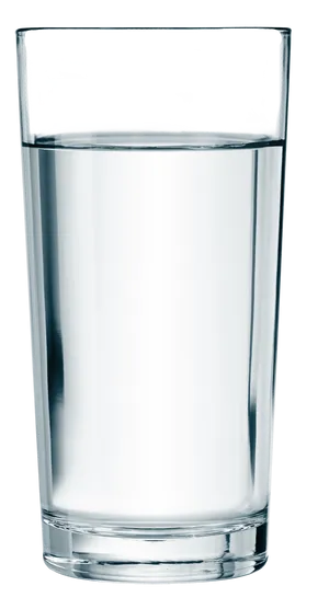 Clear Water Glass Full PNG Image