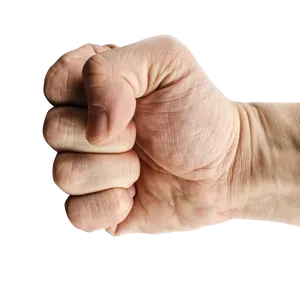 Clenched Fist Isolated Background.png PNG Image