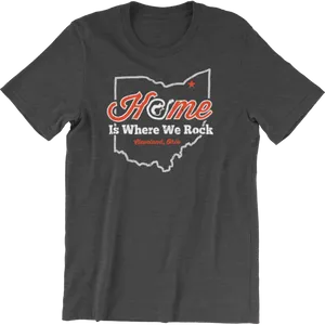 Cleveland Rock Home T Shirt Design PNG Image