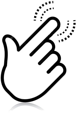 Clicking Hand Cursor Graphic PNG Image