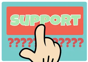 Clickingfor Support Graphic PNG Image