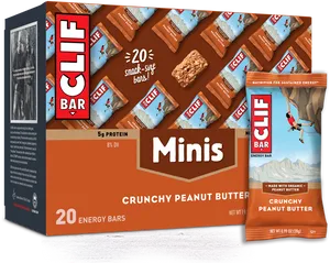 Clif Bar Minis Crunchy Peanut Butter Packaging PNG Image