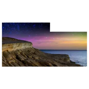 Cliff By The Night Sky Png Pjg PNG Image