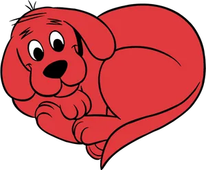 Clifford The Big Red Dog Cartoon PNG Image