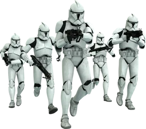 Clone Troopers Formation PNG Image