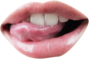 Close Up Human Tongueand Lips PNG Image