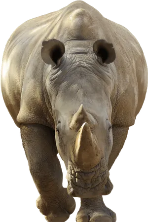 Close Up Rhino Portrait PNG Image