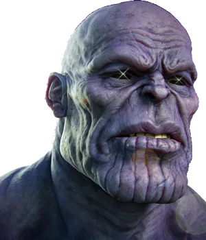 Close Up Thanos Face PNG Image