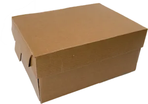 Closed Cardboard Shipping Box PNG Image