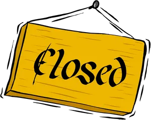 Closed Sign Illustration PNG Image