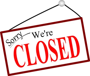 Closed Sign Illustration PNG Image