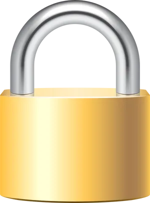 Closed Silver Padlock Illustration PNG Image