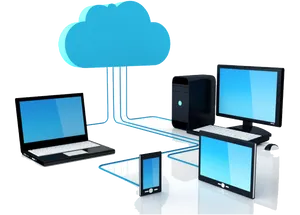 Cloud Computing Connectivity Illustration PNG Image