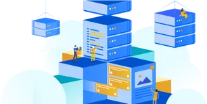 Cloud Computing Infrastructure Illustration PNG Image