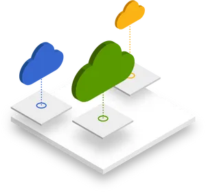 Cloud Computing Platforms Illustration PNG Image