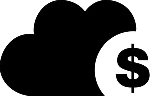 Cloud Dollar Sign Graphic PNG Image