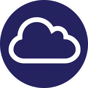 Cloud Icon Blue Background PNG Image