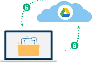 Cloud Storage Security Concept PNG Image