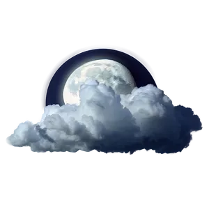 Cloud With Moon Png 90 PNG Image