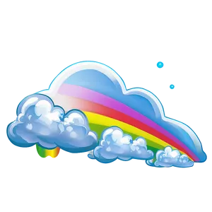 Cloud With Rainbow Tail Png Urt PNG Image