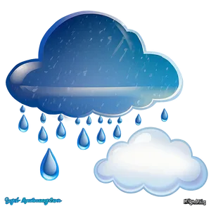 Cloud With Raindrops Png Vwm30 PNG Image