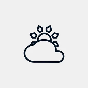 Cloudand Sun Icon PNG Image