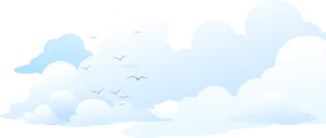 Cloudy Sky Vector Illustration PNG Image