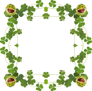 Clover_ Frame_with_ Smiling_ Flowers.png PNG Image