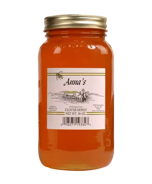 Clover Honey Jar Product PNG Image