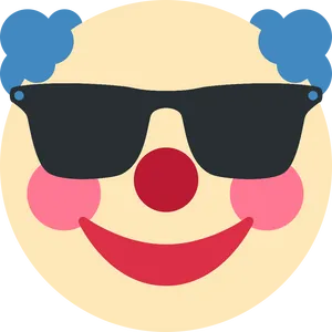 Clown_ Emoji_with_ Sunglasses PNG Image