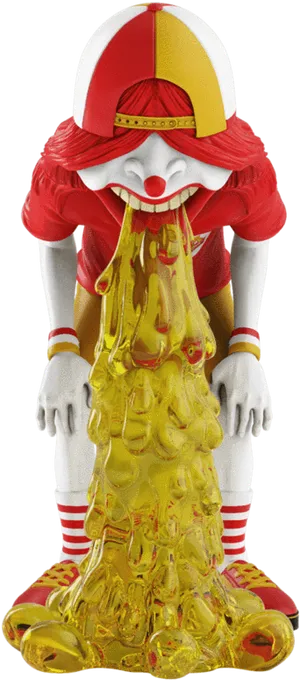 Clown Figure Vomiting PNG Image