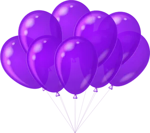 Clusterof Purple Balloons PNG Image