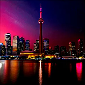 Cn Tower Panoramic Shot Png Qsm22 PNG Image