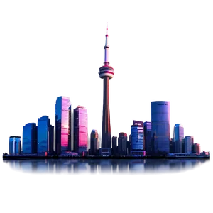 Cn Tower Sunset View Png Akf71 PNG Image