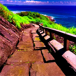 Coastal Cliff Walk PNG Txu PNG