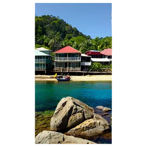 Coastal Town View Png Mwd52 PNG Image