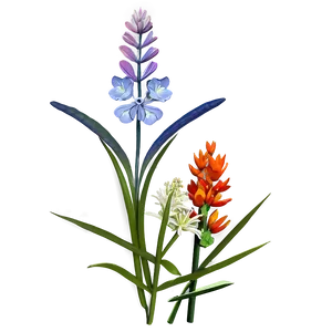 Coastal Wildflowers Scene PNG Wkc72 PNG