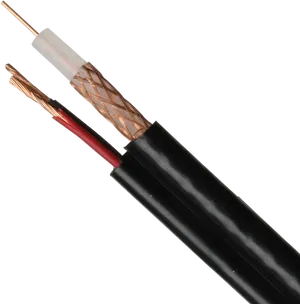 Coaxial Cable Cutaway View PNG Image