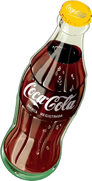 Coca Cola Bottle Classic Design PNG Image