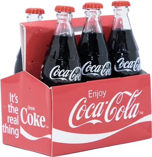 Coca Cola Glass Bottles Pack PNG Image