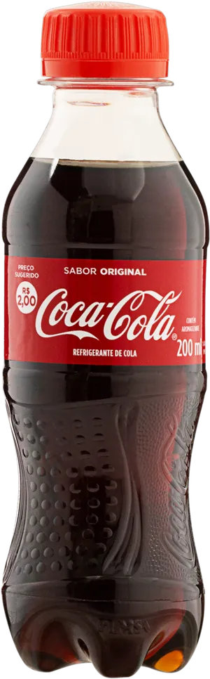 Coca Cola200ml Bottle Original Flavor PNG Image