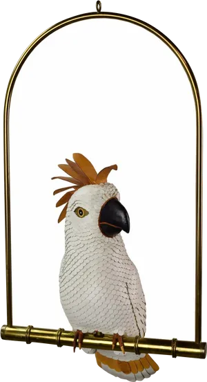 Cockatooon Brass Perch PNG Image