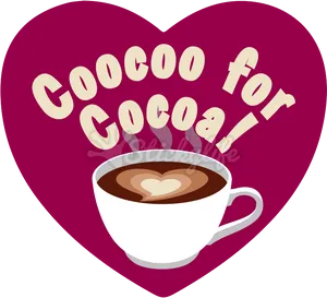 Cocoa Love Heart Graphic PNG Image