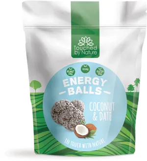 Coconut Date Energy Balls Packaging PNG Image