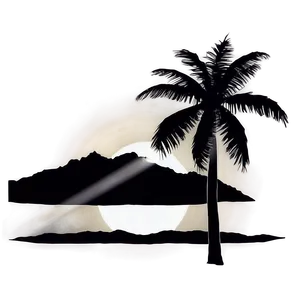 Coconut Tree Sunset Silhouette Png 06202024 PNG Image