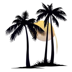 Coconut Tree Sunset Silhouette Png 9 PNG Image