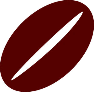 Coffee Bean Silhouette Icon PNG Image